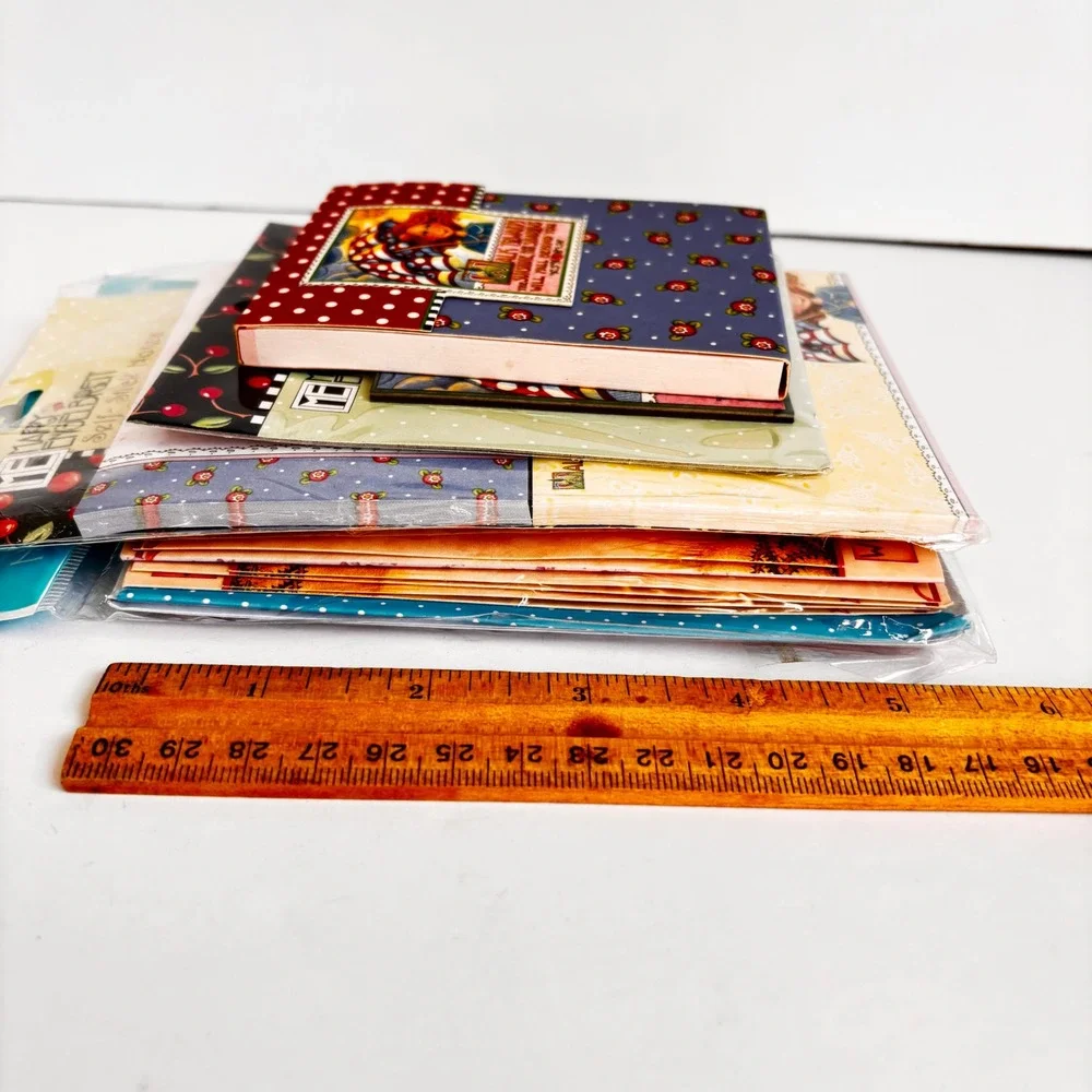 Mary Engelbreit Stationery Set Note Cards Sticky‎ Notes Magnet Notepad 4pc Lot